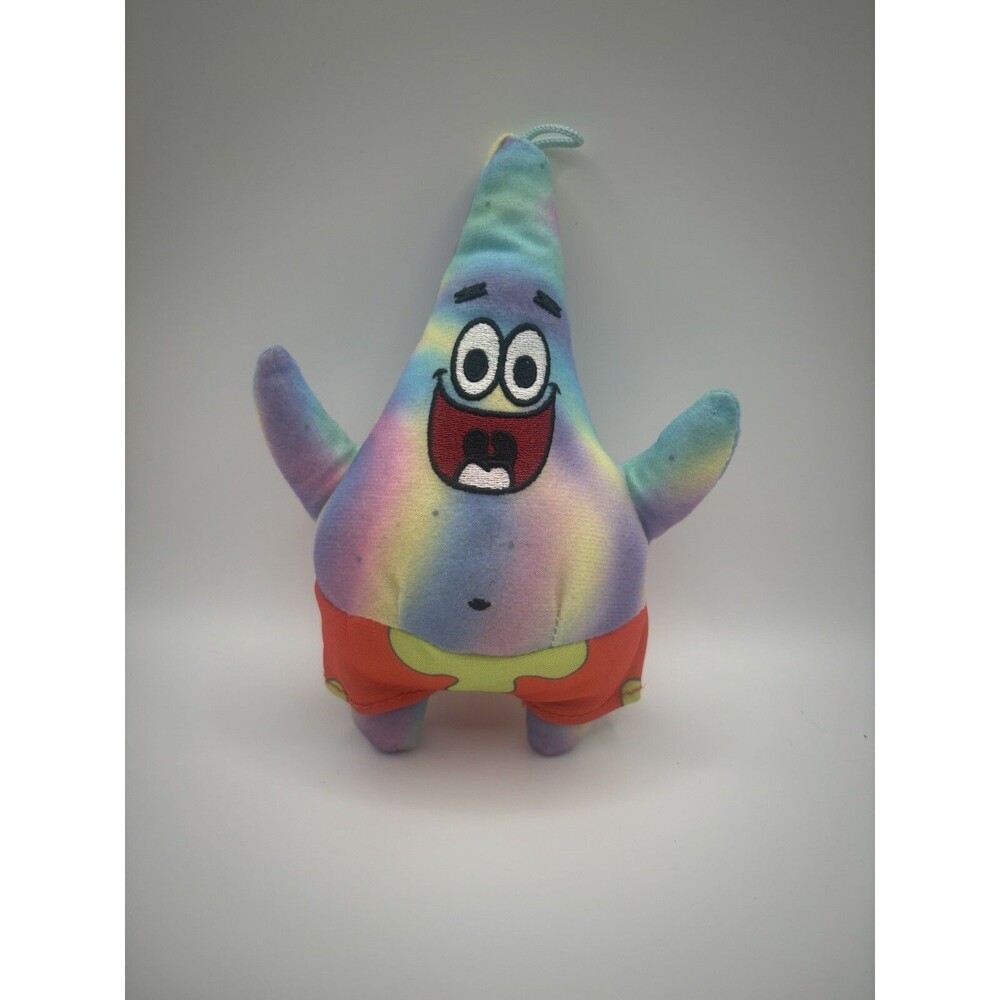 Patrick Star Tie Dye Plush: Spongebob Cartoon Toy Stuffed Soft Plush 6in